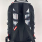 Backpack showcasing Joker-inspired shark mouth graphic with spacious compartments and eco-friendly 900D polyester fabric