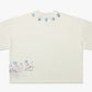 Close-up image of the white Valabasas Gem Tee displaying smooth fabric and clean stitching details