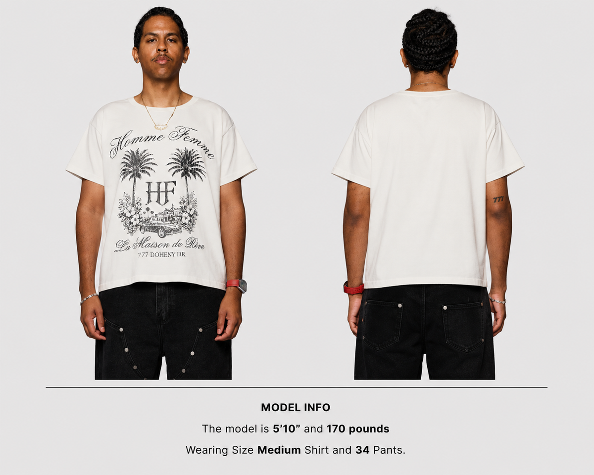 Homme + Femme "Classic Maison" Tee - White