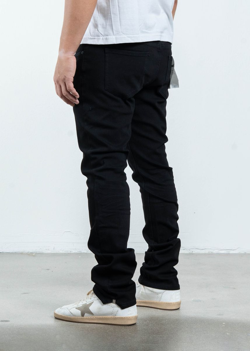 Midnight Black Slim Non Distress Denim Jeans (MB-002)