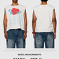 Homme + Femme "The List" Cutoff Tee - White
