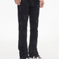 Valabasas "Show" Jet Black Stacked Flare Denim Jeans