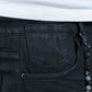 Midnight Black Slim Wax Jeans (MB-006)