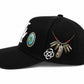 Reference "Paradise LA Gem Print" Snapback Hat - Black (REF877)