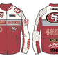 Pro Standard San Francisco 49ers Moto Jacket - Eggshell/Red (FS46411469-ERD)