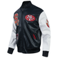 Pro Standard San Francisco 49ers Best Of Leather Varsity Jacket - Black/White (FS46410970-BLW)