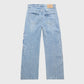 Homme + Femme "Superstar" Studded Denim Jeans - Blue