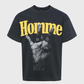 Homme + Femme "Twisted Fingers" Black Tee - Yellow/Yellow