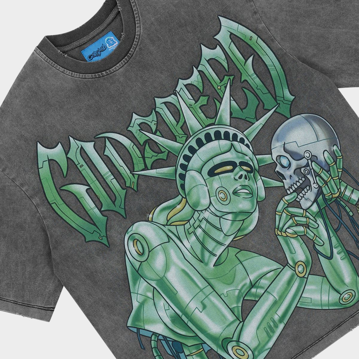 Godspeed Freedoms Protocol T-Shirt - Grey Wash