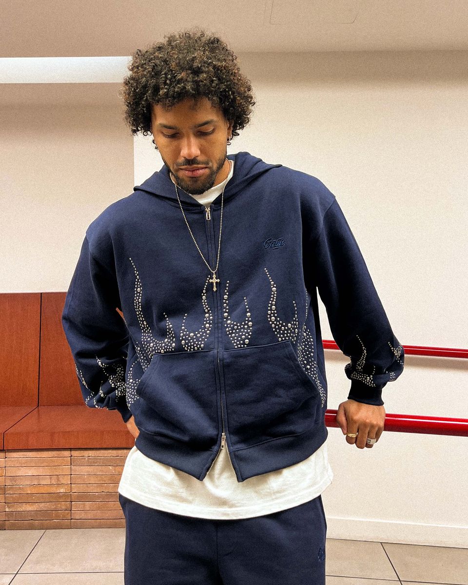 EPTM Metal Flame Zip Up Hoodie - Navy (EP12465)