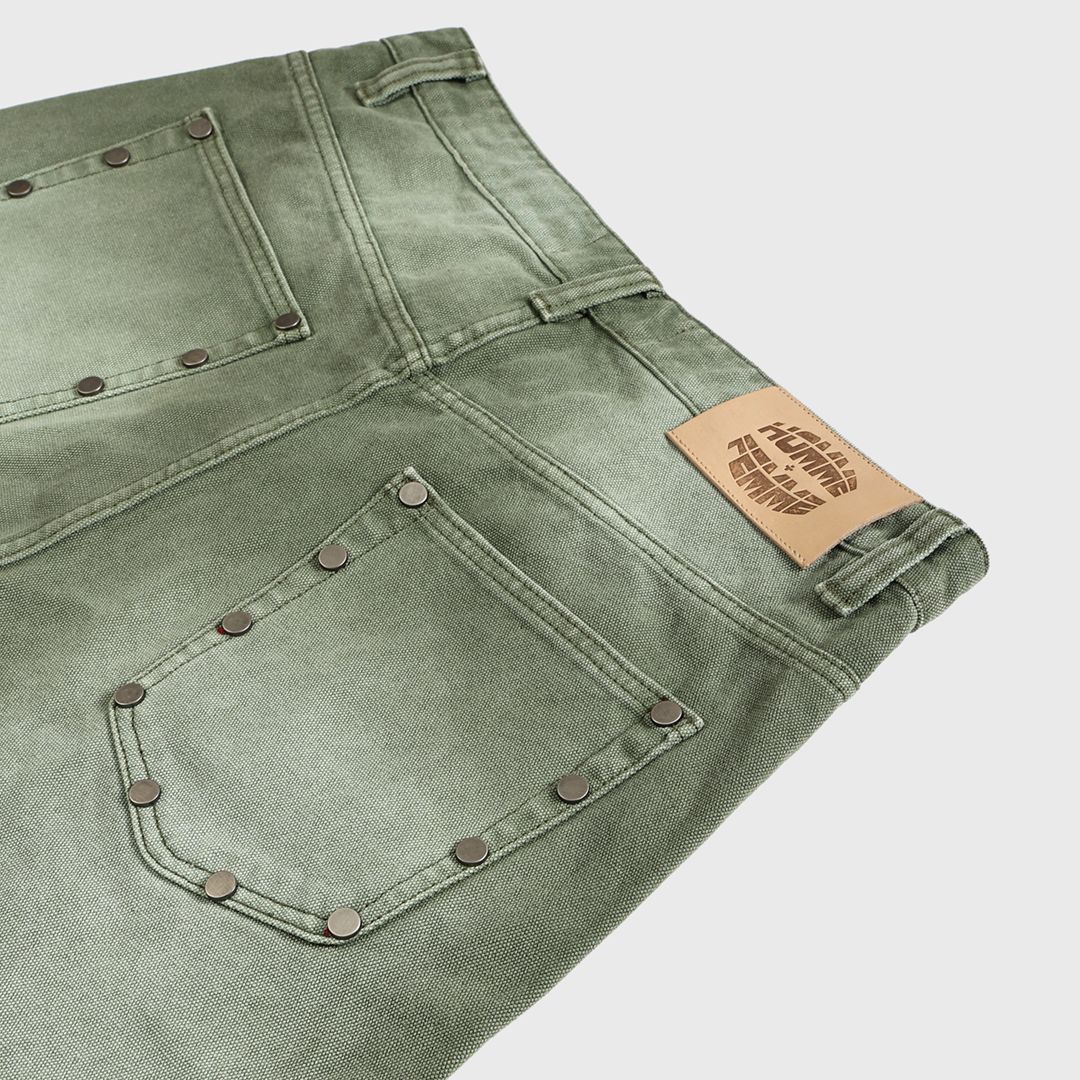 Homme + Femme "Iron Crest" Shorts - Green