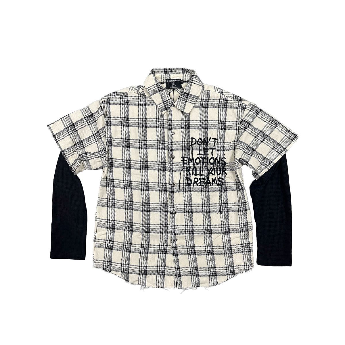 Mixed Emotion "Dreams" Cream Long Sleeve Flannel