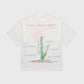 Homme + Femme Trucking Co White Tee showcasing grandfathers trucking company logo with detailed desert motif on the back and angel trucking illustration on the front