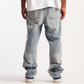 Embellish Spencer Light Bleach Denim Jeans (EMBSP25-134) with distressed details and frayed hems
