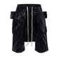 Undeveloped Shine Dropcrotch Black Cargo Shorts