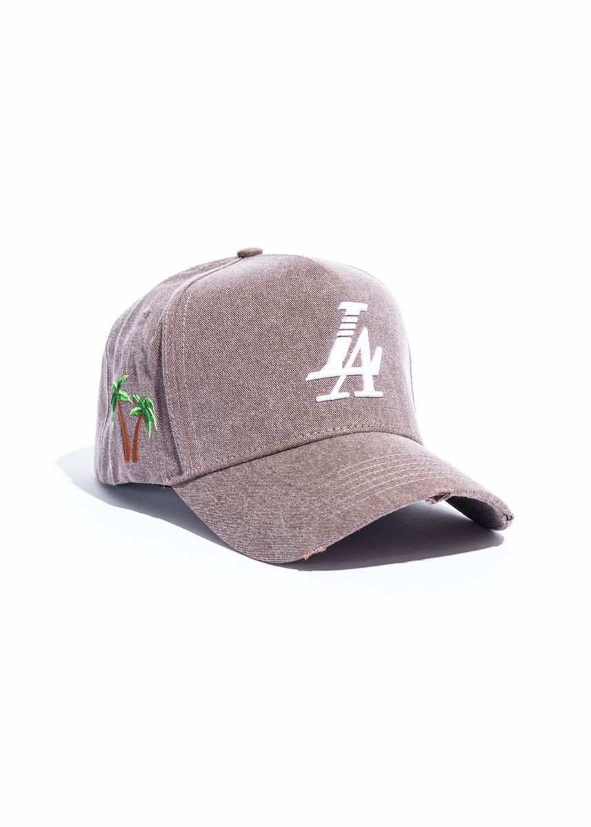 Reference "Paradise LA" Snapback Hat - Washed Brown (REF894)