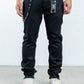 Midnight Black Slim Wax Jeans (MB-006)