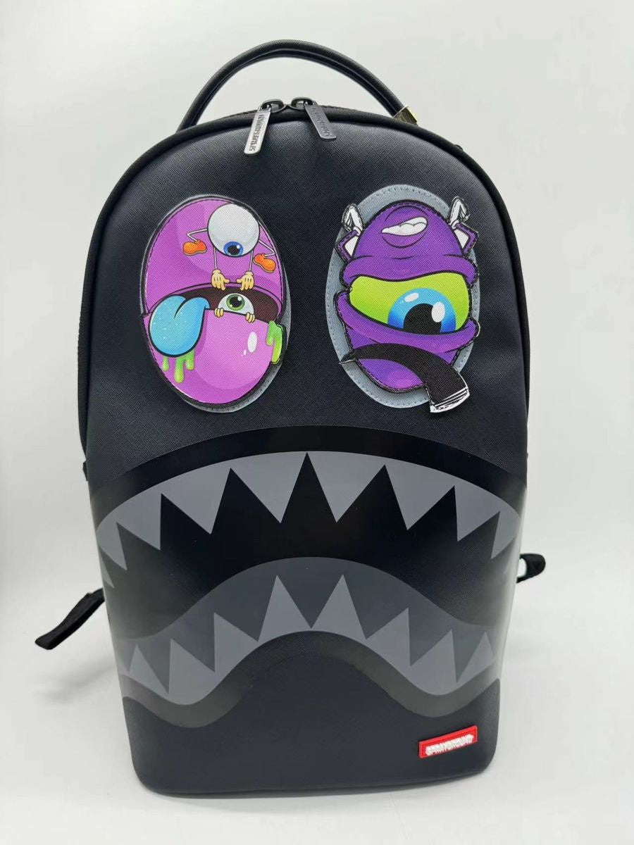 Sprayground Black Removable Eyes Backpack (B7556)