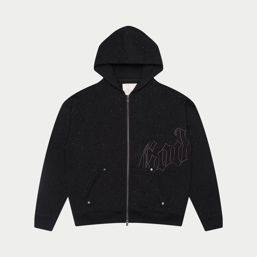 Godspeed OG Logo VVS Zip Up Hoodie - Black/Black