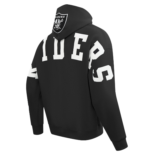 Black Las Vegas Raiders Wingspan Hoodie featuring the Pro Standard logo