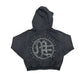 Mixed Emotion "Eclipse" Grey Acid Wash Rhinestone Zip Up Hoodie