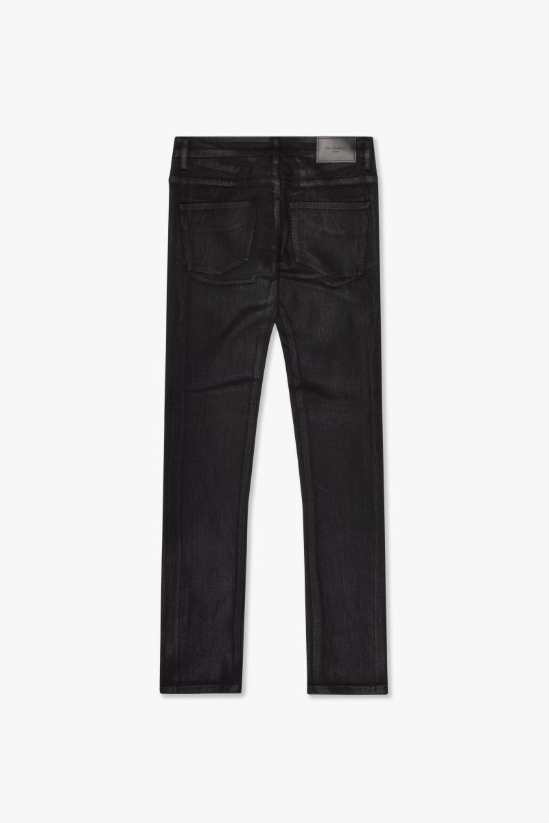 Valabasas "Mr.Flex" Black Waxed Skinny Jeans