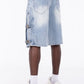 Guapi Aqua Blue Cross Buckle Shorts