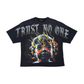 Rare Peace "Trust No One Flames" Rhinestone Black Tee