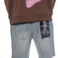 Vicious VC5103 Light Blue Denim Shorts adorned with decorative Gem Stones for a fashionable look