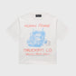Back design of the great American desert and its states, printed on the white premium heavy cotton t-shirt with a cropped fit