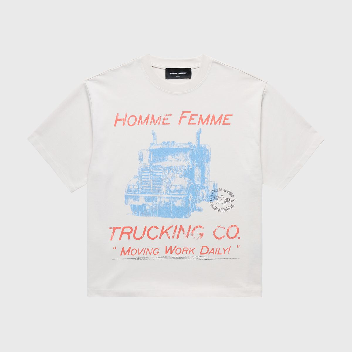 Back design of the great American desert and its states, printed on the white premium heavy cotton t-shirt with a cropped fit