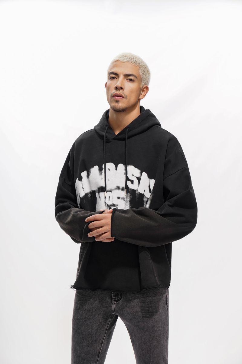 Valabasas "Fifth" Vintage Black Pullover Hoodie