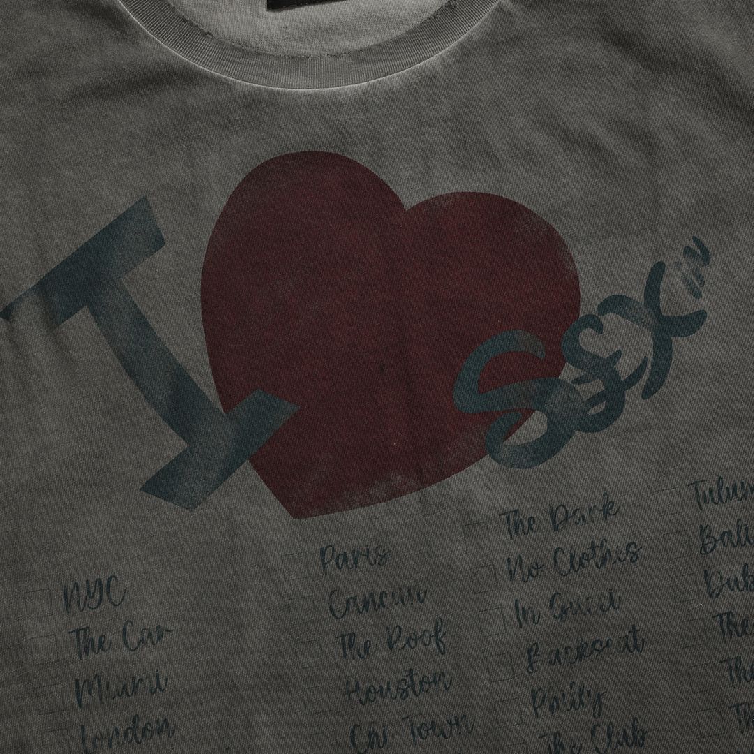 Homme + Femme "The List" Cutoff Tee - Grey