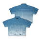 Rare Peace "Value" Zip Down Rhinestone Denim Blue Shirt (RJ6064 )