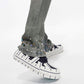 Valabasas "Ion - 33" Inseam" Dark Dirty Blue Waxed Stacked Denim Jeans