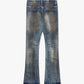 Valabasas "Fax" Washed Dark Blue Stacked Denim Jeans