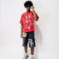 Mixed Emotion "AI" Black Denim Shorts