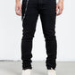 Midnight Black Non-Distressed Skinny Denim Jeans (MB-001)