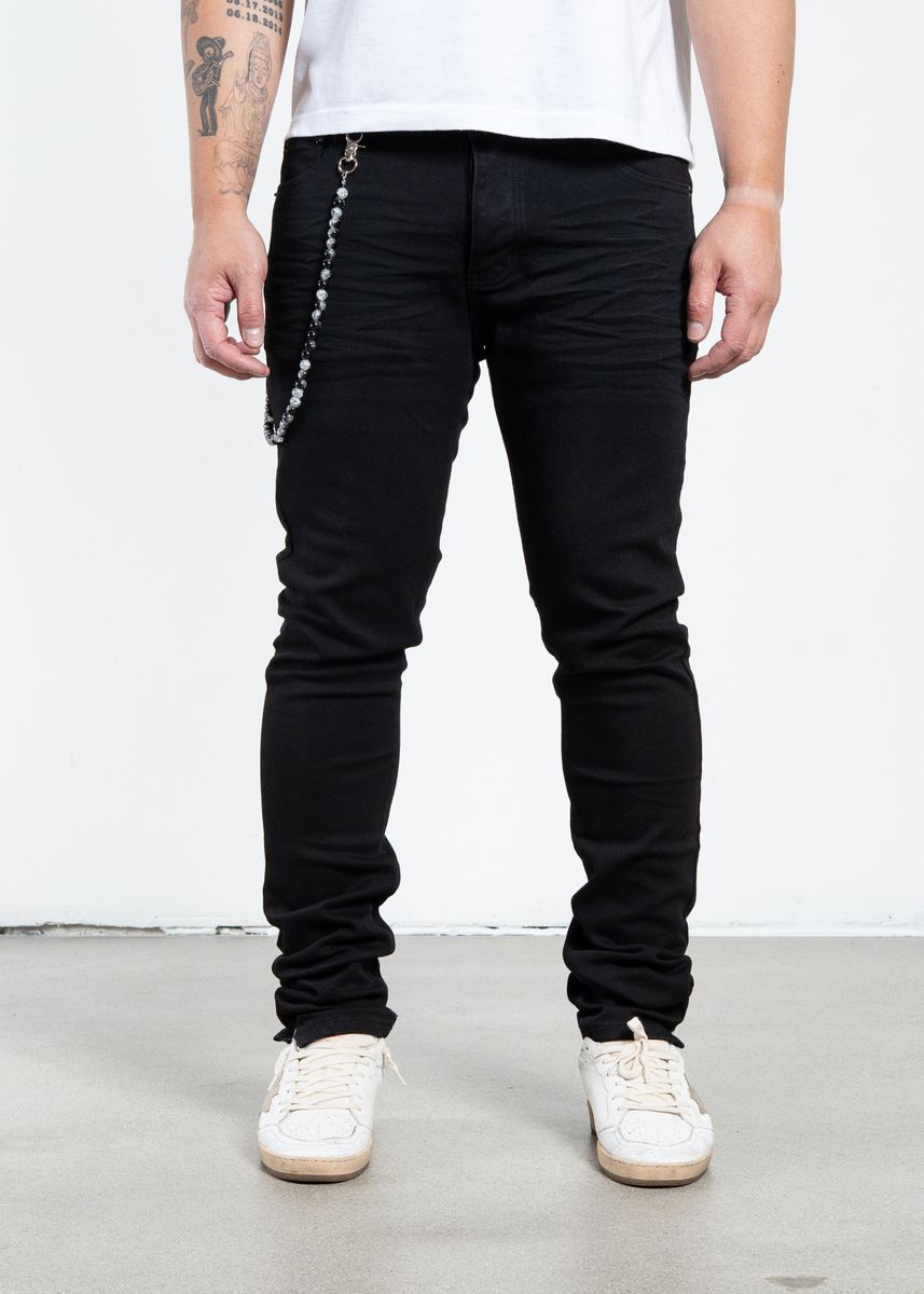 Midnight Black Non-Distressed Skinny Denim Jeans (MB-001)
