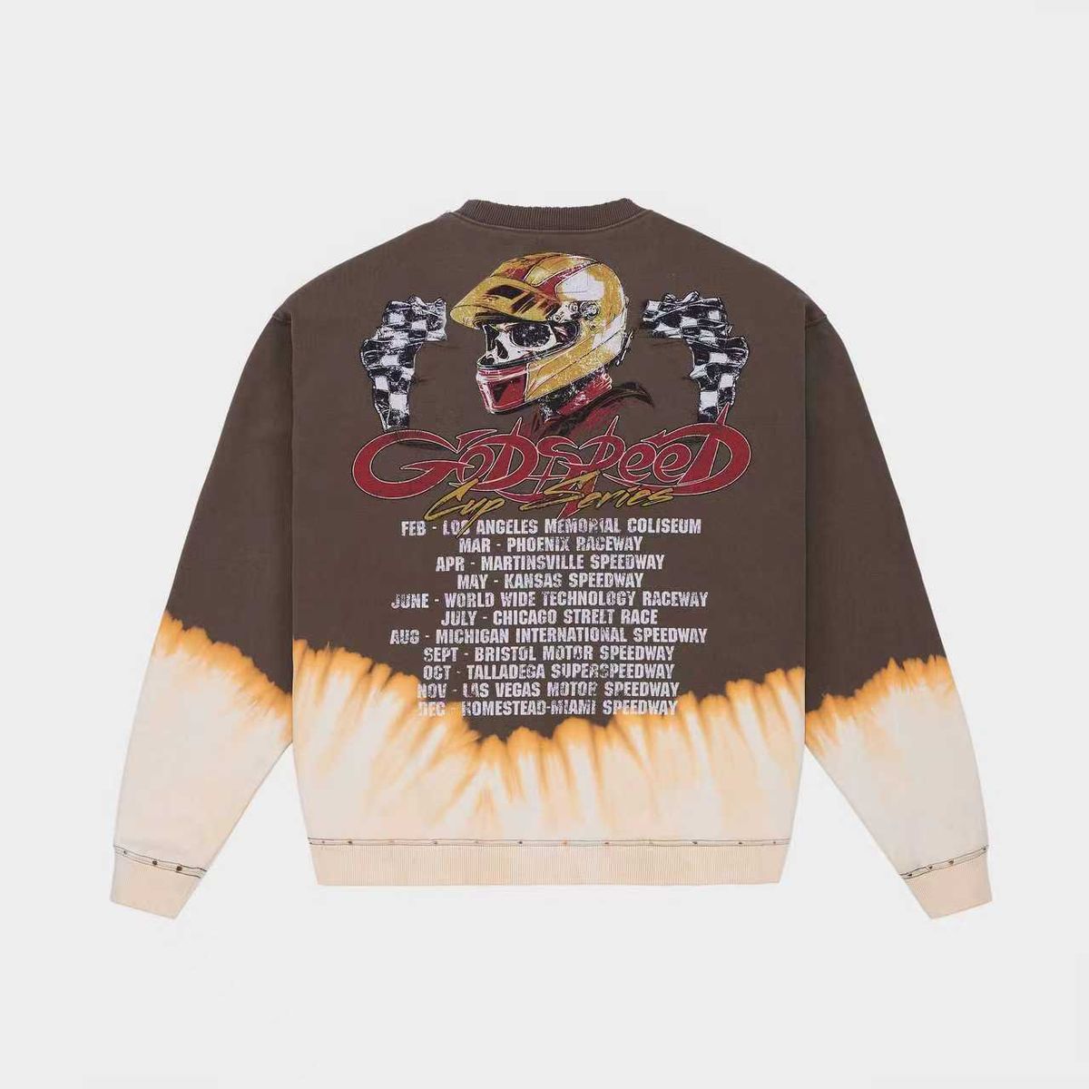 Godspeed F.T.W Crewneck - Brown Bleached Wash