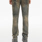 Valabasas "Ion - 33" Inseam" Vintage Wash Waxed Stacked Denim Jeans