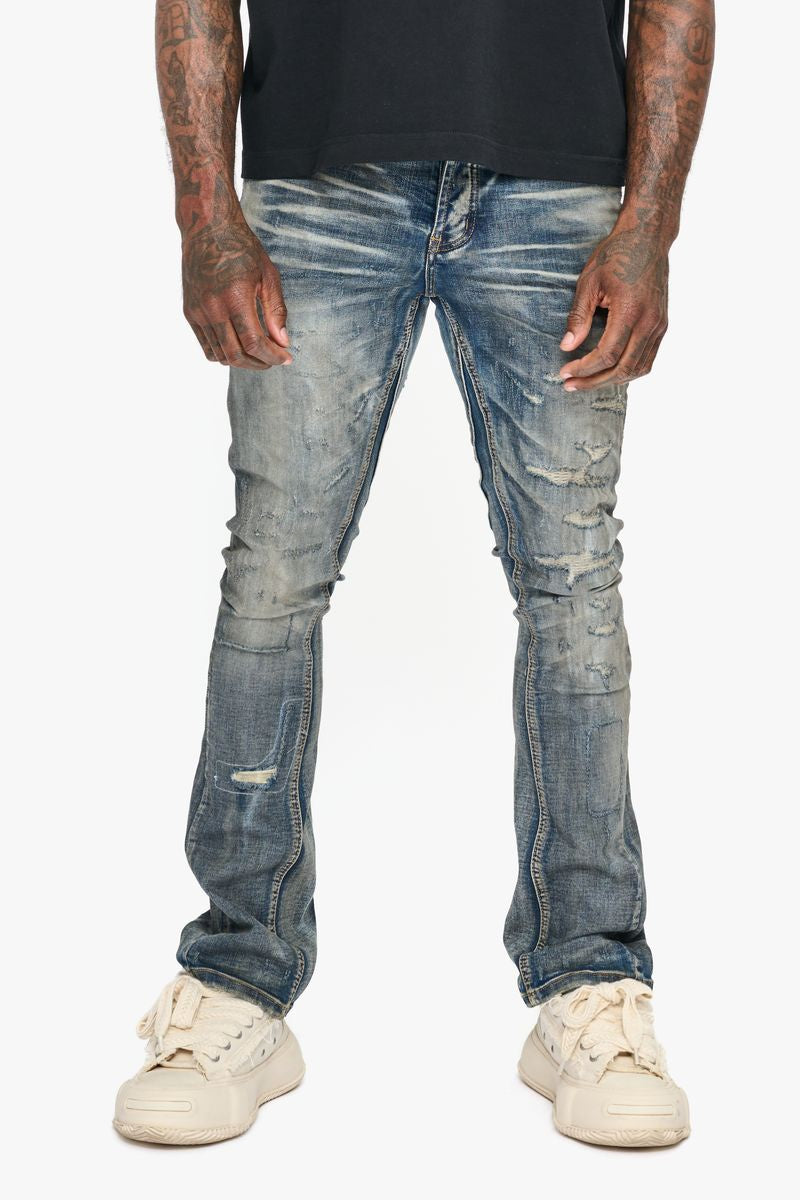 Valabasas "Hibit" Vintage Blue Stacked Denim Jeans
