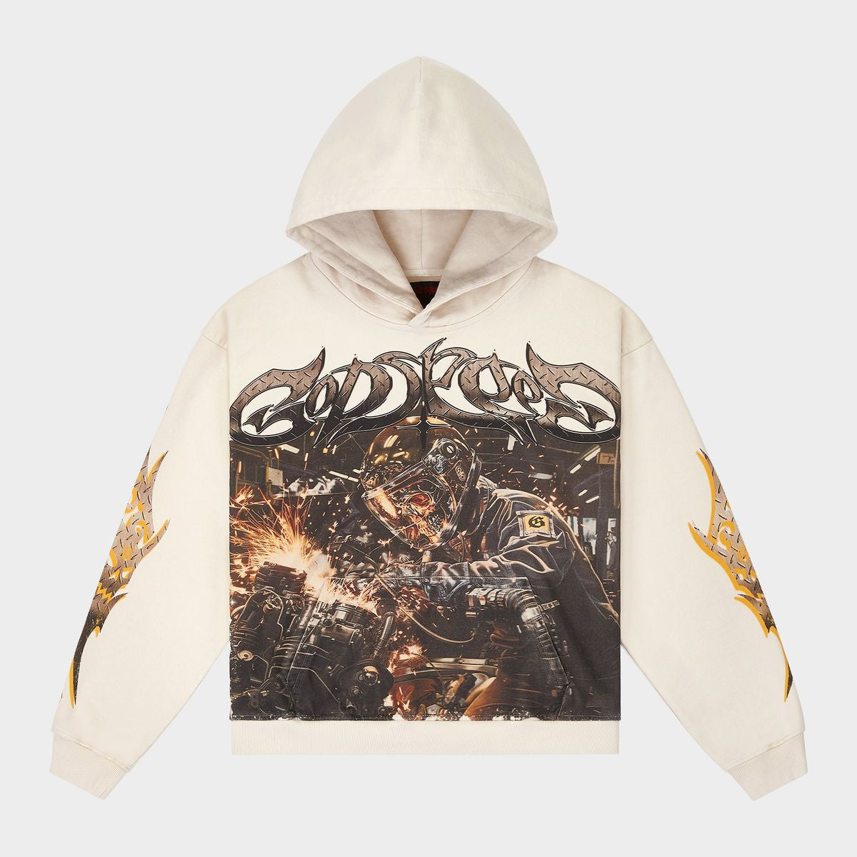 Godspeed Steel Sharpens Steel Hoodie - Bone
