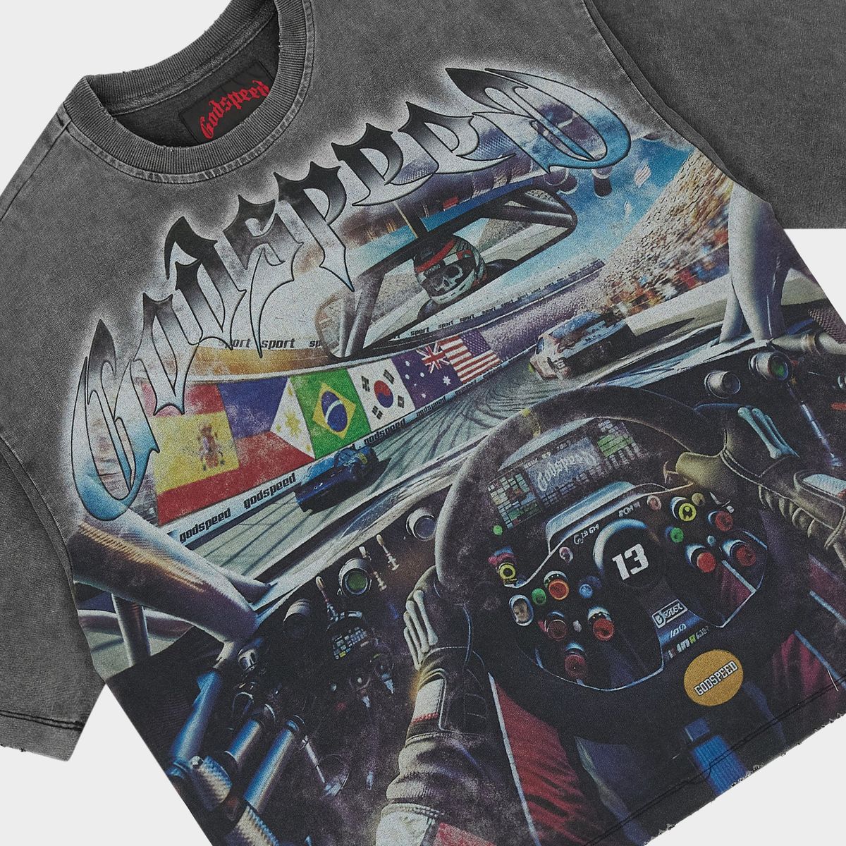 Godspeed Drivers Seat T-Shirt - Grey Wash