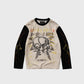 Homme + Femme "777 Maison" Thermal Long Sleeve - White/Black