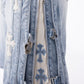 Guapi Aqua Blue Cross Buckle Shorts
