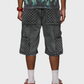 Homme + Femme "Atelier" Quilted Denim Shorts - Black