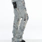 Light blue denim with paint splatter and ripped details by Stylo