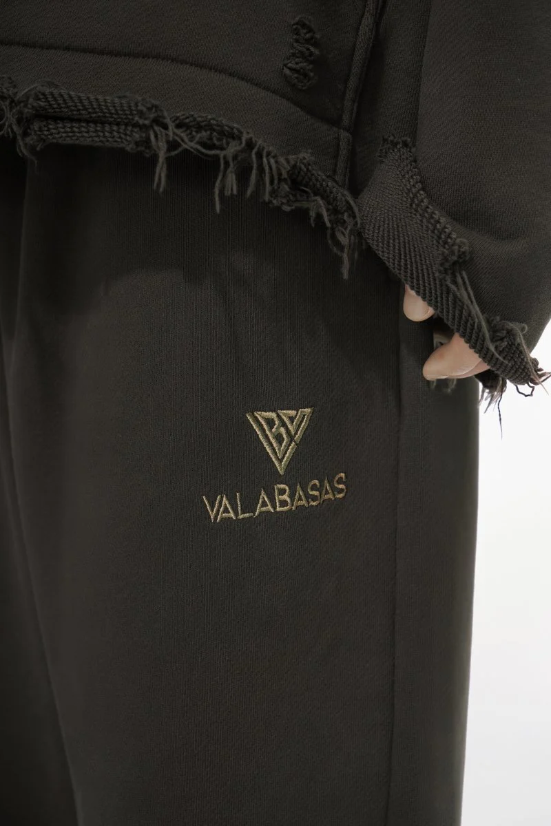 Valabasas "Syndicate" Oversized Baggy Sweatpants - Brown