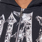 Black Guapi Chained Zip Hoodie with comfortable fabric and stylish design